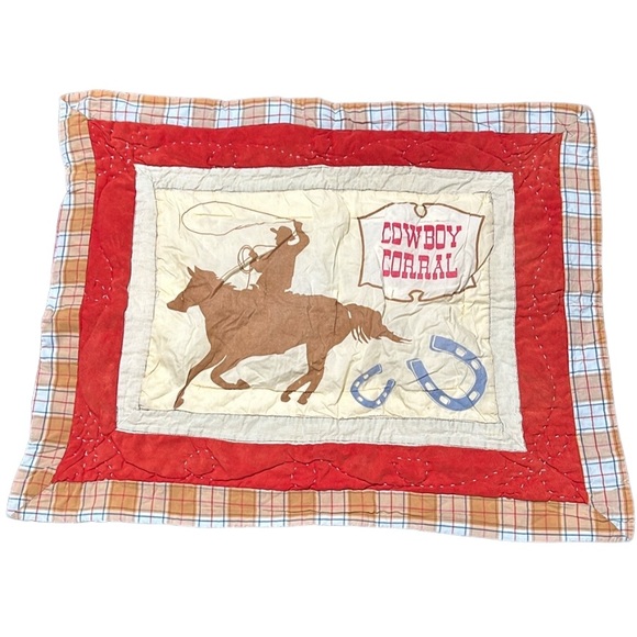 Western Cowboy Quilted Pillowcase Kids Bedding Roper Rodeo - Picture 1 of 8